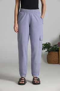 Zivame Knit Cotton Loungewear Bottom - Silver Bullet — thumbnail 3